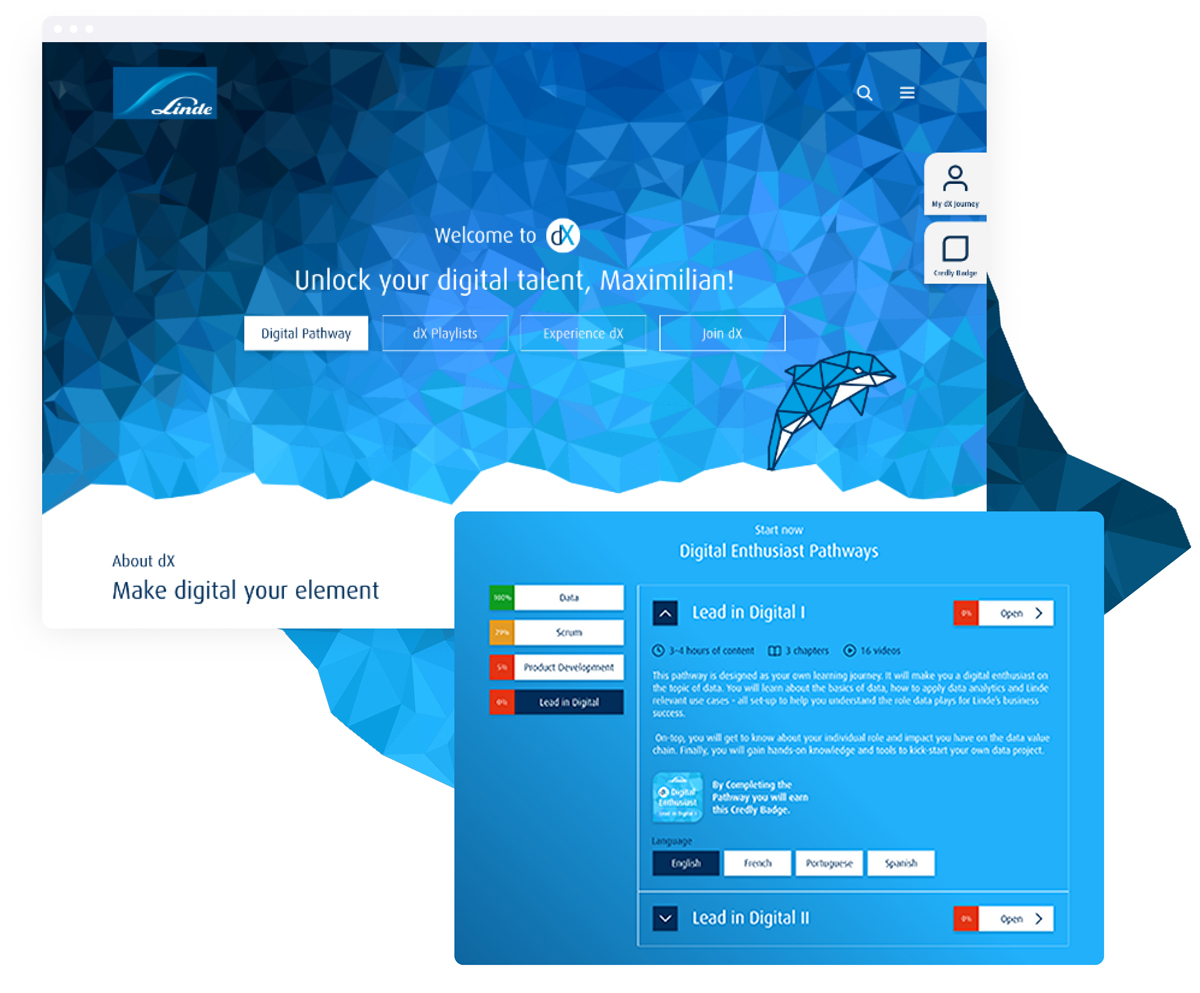 Customized Cornerstone Learn home page inside Galaxy