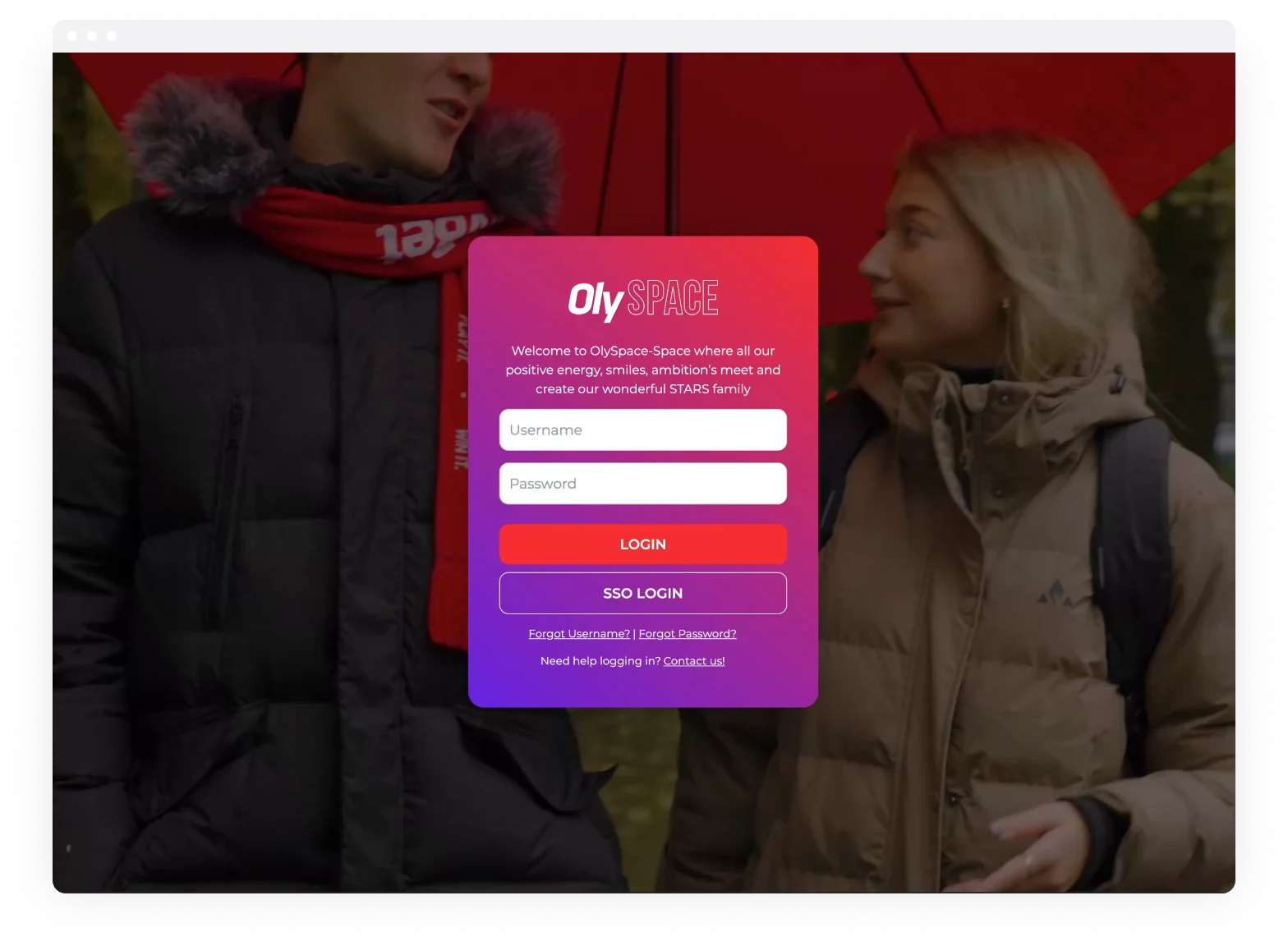 Login page for Olybet highlighting campaigns and updates before entering the platform